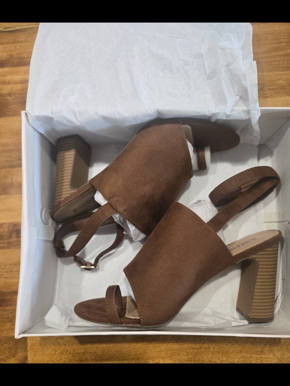 Women’s Brown Suede Block Heel Sandals - Stylish Open Toe